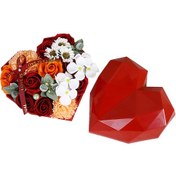 Resim Reedark "romantik Pvc Sabun Gülü - Kalp Şeklinde Hediye Kutusu Ve Tebrik Kartı İle" 