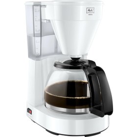 Resim Melitta Easy - Çıkarılabilir döner filtreli kahve makinesi, cam sürahi ve damlama durduruculu filtre kahve makinesi, 10 fincana kadar kahve için, siyah - cam sürahi / Beyaz 
