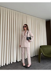 Resim Laluvia Taş Belden Oturtma Blazer Ceket - 9684 Taş 