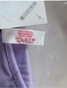 Resim Pijamoni Kadın Milan Bisiklet Yaka Uzun Kol İnce Pijama Takımı 7600/30 - 1 Adet Lila 