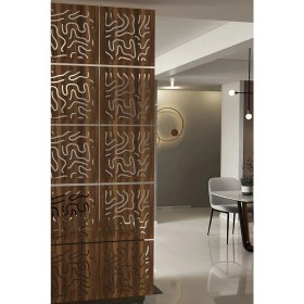 Resim Kayasan Ahşap Kayasan ® Lazer Kesim Sarkıt Paravan, Ahşap Seperatör, Oda Ayırıcı 4'lü Panel Levha Seti 