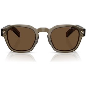 Resim Prada Pr A16s 18t70f 49 Unisex Geometrik Şeffaf Kahverengi Kemik Güneş Gözlüğü Kahverengi 