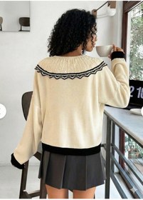 Resim QETEENN Tesettür Yaka Detay Triko Hırka 