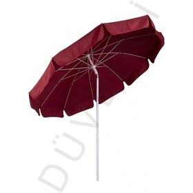 Resim Bordo Renkli 200 Cm Çap Ve 10 Telli Plaj Şemsiyesi + Şemsiye Kılıfı, Bidonsuz 