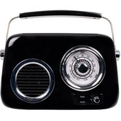 Resim KOZMOS Fb-r302-bk Siyah Retro Radyo Ve Bluetooth hoparlör 