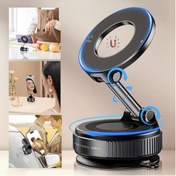 Resim Kompakt ve Katlanabilir Araba Telefon Tutucu, Güçlü Manyetik Tutuş ile 360° Döndürme - Hafif ABS, Gösterge Paneli, Ayna ve Pürüzsüz Yüzeyler için İdeal - Navigasyon ve Canlı Yayın için Mükemmel, Araba Telefon Tutucu 