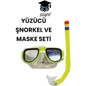 Resim Yüzücü Maske Ve Şnorkel Seti Sarı 