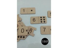 Resim Özbience Ahşap Sayı Kartları Montessori Eğitici ve Eğlenceli Eşleştirme Bulmacası 