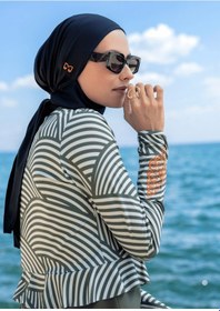 Resim Mayovera Kapalı Mayo- Haki Deniz Kabuğu 