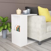 Resim Reyo Home Gazetelik C Sehpa Beyaz 