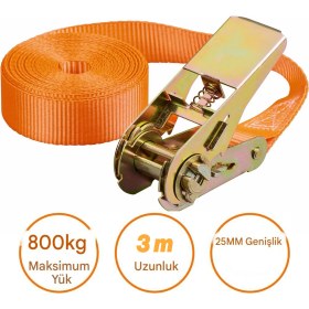 Resim Spanzet Sonsuz Gırgır Yük Gerdirme Halatı Eşya Sabitleme Sapan 3 Metre Yük Taşıma Kamyoncu Ipi 