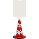 Resim Mfk Kedi Gözlü Reklam Tabelalı Trafik Konisi 