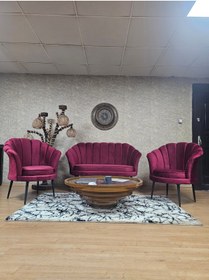 Resim SEVİNÇ MOBİLYA İstiridye Takım Siyah Boyalı Sivriltme Ayak Çay Seti Koltuk Takımı 