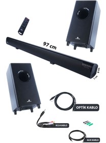 Resim Techno Stock Slc-270bt Optik Çıkış 4.2.2 Kanal Soundbar Tv Ses Sistemi Çift Subwoofer 270w 230w 