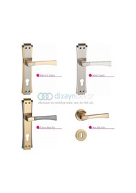 Resim Pelikan Aynalı &amp Rozetli Kapı Kolu 