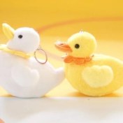 Resim OEMG Yeni 1 Adet Dört Inç Iyi Şanslar Karikatür Peluş Oyuncak Bebek Anahtarlık Sevimli Bebek Anahtar Küçük Kolye Seti (Yurt Dışından) 