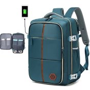 Resim Xuweiwei Lake Blue Travel Backpack 15.6 Inch Laptop Sırt Çantası Erkek Kadın Günlük İş Seyahat Okul Çantası - Siyah 