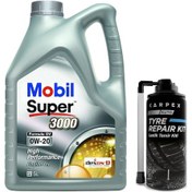 Resim Mobil Super 3000 Formula Ov 0W-20 Motor Yağı 5 L + Carpex Oto Lastik Tamir Kiti 