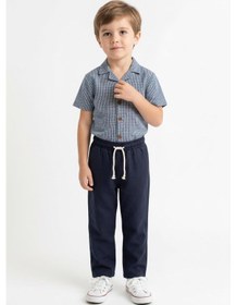 Resim Miababy Kabartma Çizgili Gömlek 2li Takım İndigo 