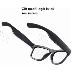 Resim A8 Pro Akıllı Gözlük - Bluetooth 5.2, Açık Kulak Ses Sistemi Ve Mavi Işık Korumalı 
