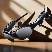 Resim Kablosuz Gözlük, Müzik ve Arama Fonksiyonlu - Baş Üstü Kablosuz Kulaklık, Açık Arkalı Kulaklıklar - Müzik ve Görüşmeler İçin Uygun 