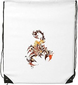 Resim DIYthinker Kadın Renkli Akrep Hayvan Sanat Tahıl Silüeti İllüstrasyon Desen Büzme İpli Sırt Çantası İnce Çizgiler Alışveriş Yaratıcı El Çantası Omuz Environ Tal Polyester Çanta 