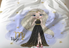 Resim Evmila Prenses Kız Desenli Nevresim Takımı - 160x220cm Nevresim +50x70cm Yastık Kılıfı+90x190cm Çarşaf 