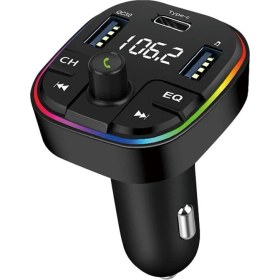 Resim Deppo Trend Bluetooth Araç Kiti Araç Fm Transmitter USB Type-C Sd Kart Mp3 Flash Için Uygun Pd Çakmaklık Girişli 