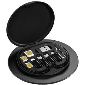 Resim Moveevo Siyah 60w Hızlı Şarj Data Kablosu Saklama Kutusu - 480mbps, 3a Akım, 29cm, Evrensel Uyumlu Pvc+abs 