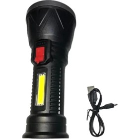 Resim Decostyle Uzun Menzilli Işıldak Şarjlı 9 LED 4 Kademeli Aydınlatma 