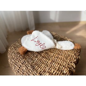 Resim Teddy Kişiye Özel El İşlemesi Fiyonklu Ördek Uyku Arkadaşı Beyaz 
