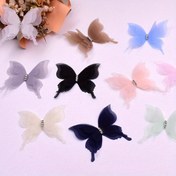 Resim 20 Adet Rüya Gibi Gradyan Organze Kelebek Aplikeleri, 5cm - Çeşitli Renklerde Şeffaf 3D Şifon DIY Dikiş & El İşleri İçin | Elbiseler, Gömlekler, Çantalar & Daha Fazlası İçin İdeal 