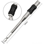 Resim Geeroyoo 145mm Uzunlukta Otomatik Kilitleme Özelliği Hexagon Saplı Elektrikli Matkap Uzatma Kolu Gümüş-siyah 