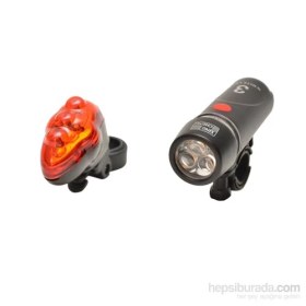 Resim Xc-735A/Xc755t Pilli Siyah Ön Ve Arka Bisiklet Farı 