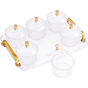 Resim Suntek Nordic Caddy Servis Tabağı Party Caddy Meze Için 