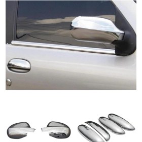 Resim Fiat Albea Krom Abs Krom Ayna Kapağı + Krom Kapı Kol 2'li Set A+ Paslanmaz 