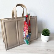 Resim Fularlı Model Lüks El ve Omuz Kadın Çanta 