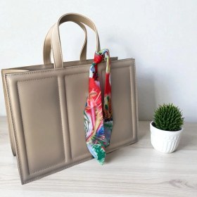 Resim Fularlı Model Lüks El ve Omuz Kadın Çanta 