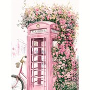 Resim Yetişkinler İçin Tam DIY 5D Elmas Boyama Seti - Büyüleyici Pembe Telefon Kabini & Çiçek Manzarası | Tam Matkap Yuvarlak Akrilik Elmaslar | Ev Dekorasyonu Hediyeleri İçin Fantastik Duvar Sanatı & El Sanatları Seti, Yeni Elmas Boyama Kitleri 