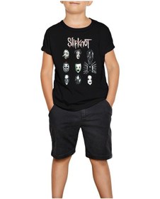 Resim Slipknot Group Face Siyah Çocuk Tişört Siyah 