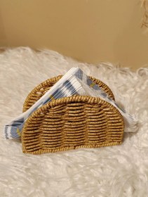 Resim Hasır Rattan Oval Peçetelik Diğer 