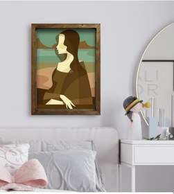 Resim Bk Gift Yatak Odası Konseptli Doğal Masif Ahşap Çerçeveli Tablo-5 (551111899) 