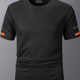 Resim Erkekler için Hızlı Kuruyan Ice Sliky Fiber Atletik Tişört - Spor Salonu, Koşu ve Yaz Sporları için Kontrast Çizgili Nem Emici Antrenman Tişörtü - 4 Renk (Zeytin/Beyaz/Siyah/Lacivert), Antrenman Gömlekleri, Golf Giysileri, Basit Temiz Tasarım, Dayanıklı Spor Kıyafet 