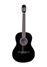 Resim Eğitimlik Öğrenci için Klasik Gitar Tam Boy 4/4 Siyah 