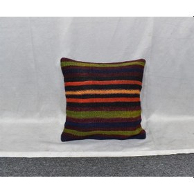 Resim Zehra Abla Halı Yeni El Dokuma Dekoratif Kilim Kırlent Yastık Kılıfı 6493 Çok Renkli 