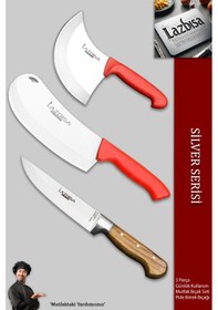 Resim Silver Seri Mutfak Bıçak Seti Pizza Börek Salata Bıçağı Mft-8657 Kırmızı 