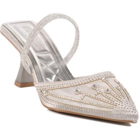 Resim WALKWAY Florin T-100 Z Gümüş Kadın Abiye Ayakkabı 