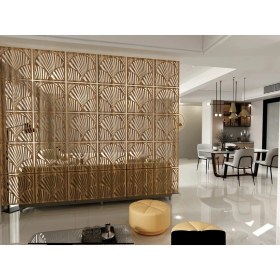 Resim Kayasan Ahşap Kayasan ® Lazer Kesim Sarkıt Paravan, Ahşap Seperatör, Oda Ayırıcı 4'lü Panel Levha Seti 