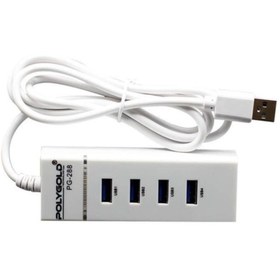 Resim Polygold Usb 3.0 Çoklayıcı 4 Port 1.2 Metre Kablo 2 Tb Usb Hub Pg-288 Beyaz 