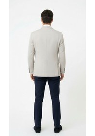 Resim Plus Scorpion Taş Rengi Slim Fit Erkek Blazer Ceket Modern Ofis & Davet Stili Taş 